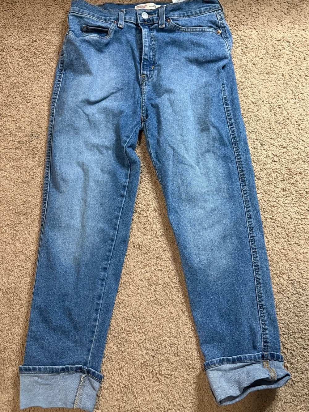 Signature by Levi Strauss & Co. women's mid-rise boyfriend denim jeans size 4